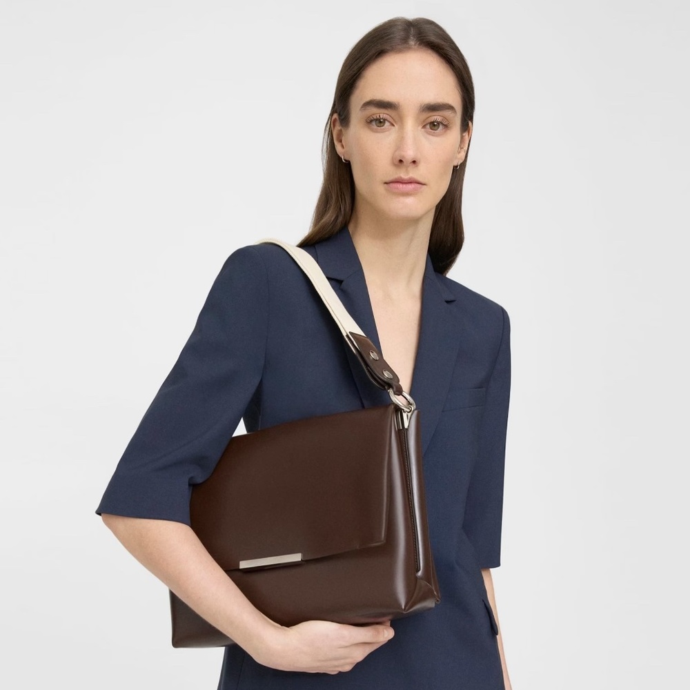 Theory Fold Shoulder Bag (Brown)